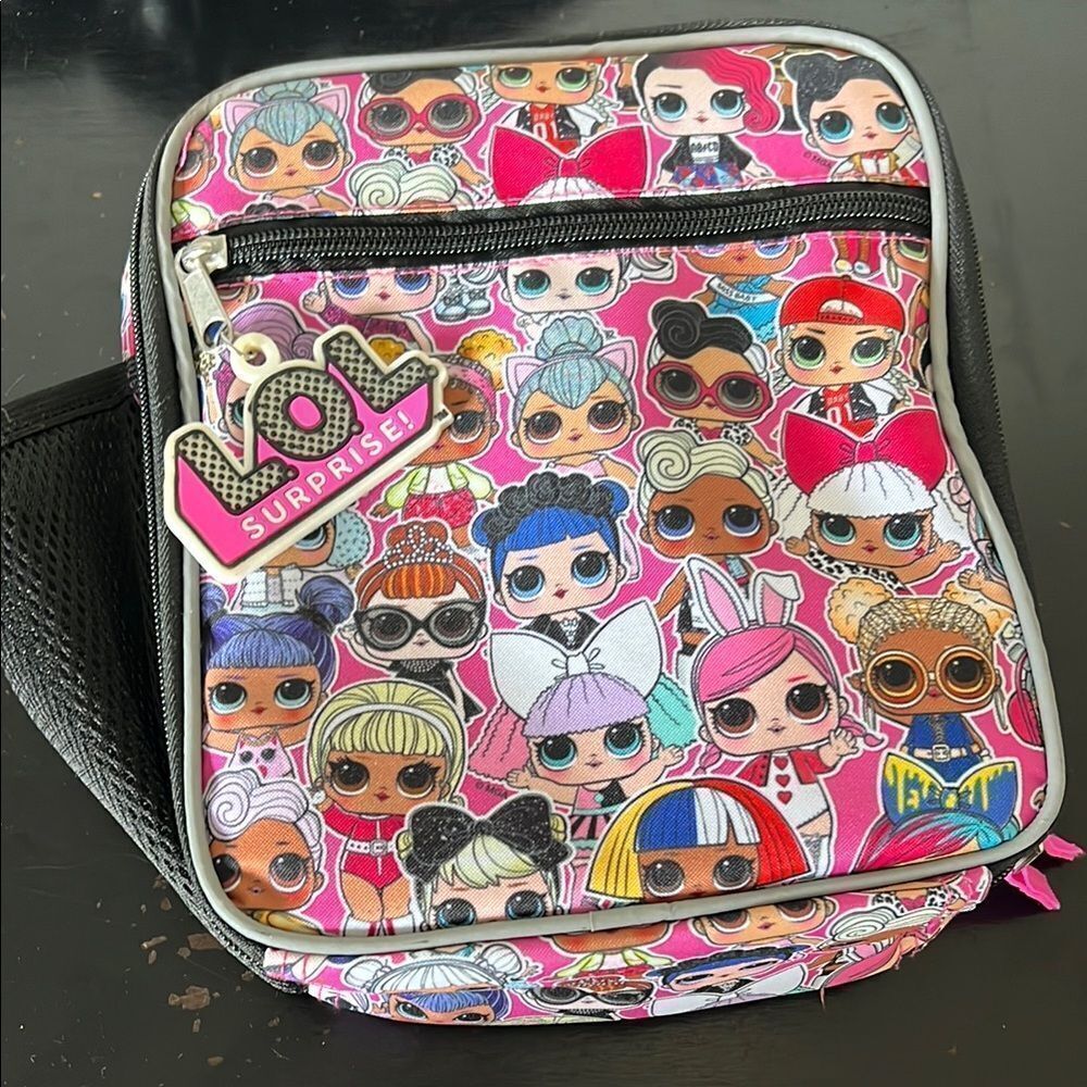 L.O.L. Surprise! Girls Soft Insulated School Lunch Box (One Size, Black/Pink)
